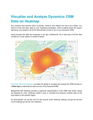 visualize and analyze dynamics crm data on heatmap