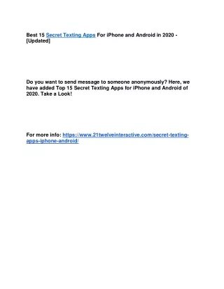best 15 secret texting apps for iphone
