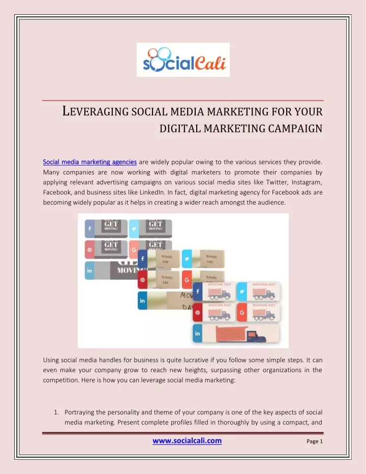 l everaging social media marketing for your