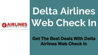 Delta Airlines Web Check In