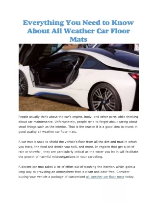 everything you need to know about all weather