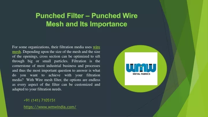 punched filter punched wire mesh