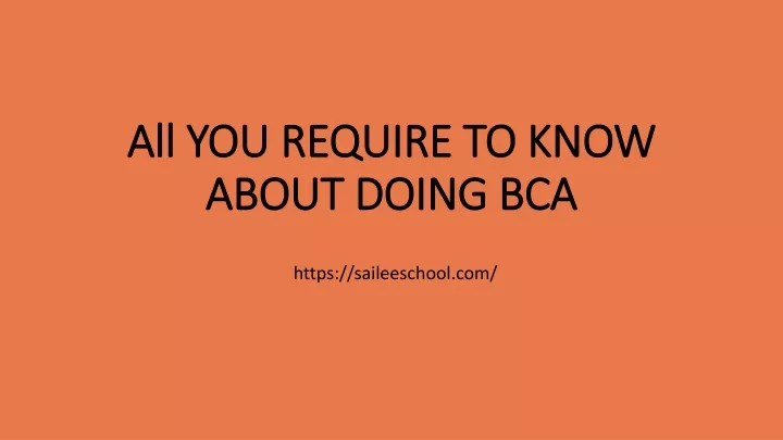 all you require to know about doing bca