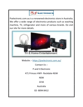 Online Electronics Store Australia | Pselectronic.com.au