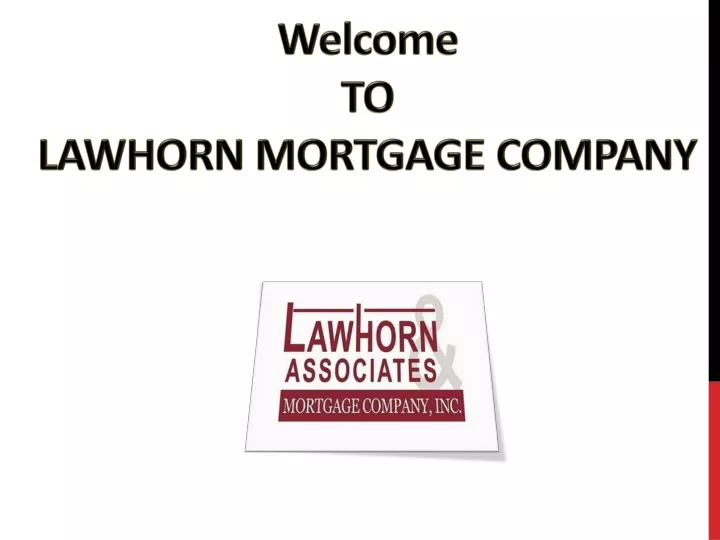 welcome to lawhorn mortgage company