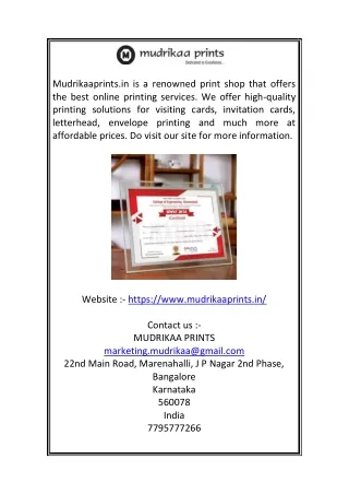 Invitation Cards Maker | Mudrikaaprints.in