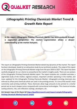 Lithographic Printing Chemicals Market: Size, Share, Growth & Top Companies Analysis