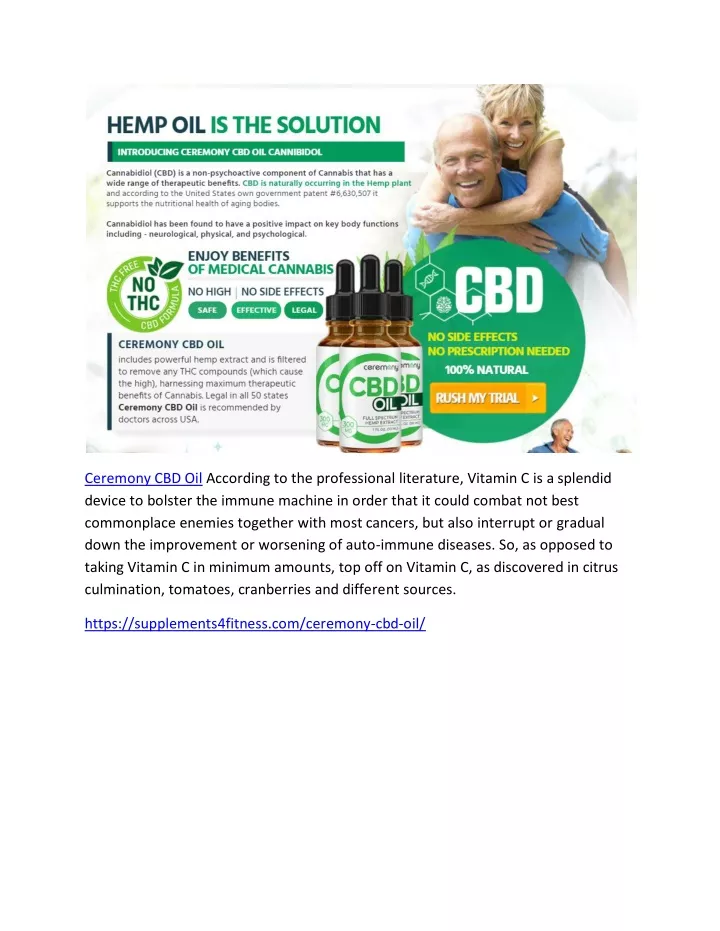 ceremony cbd oil according to the professional