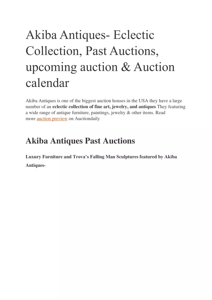 akiba antiques eclectic collection past auctions