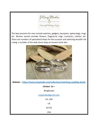 Mens And Womens Matching Wedding Bands | Jringstudio.com