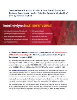 semiconductor ip market size 2020 growth with