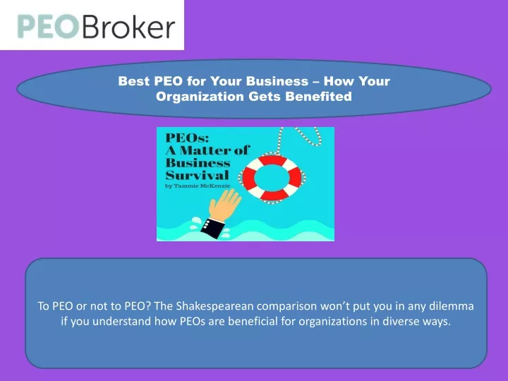 best peo for your business how your organization
