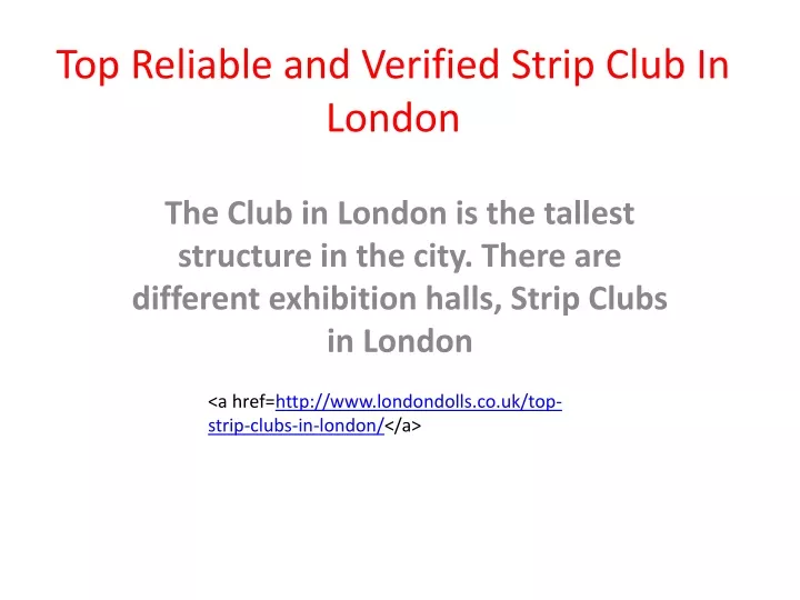 top reliable and verified strip club in london
