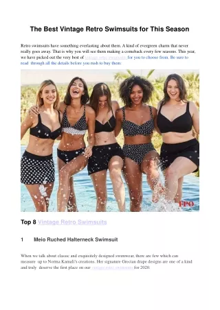the best vintage retro swimsuits for this season