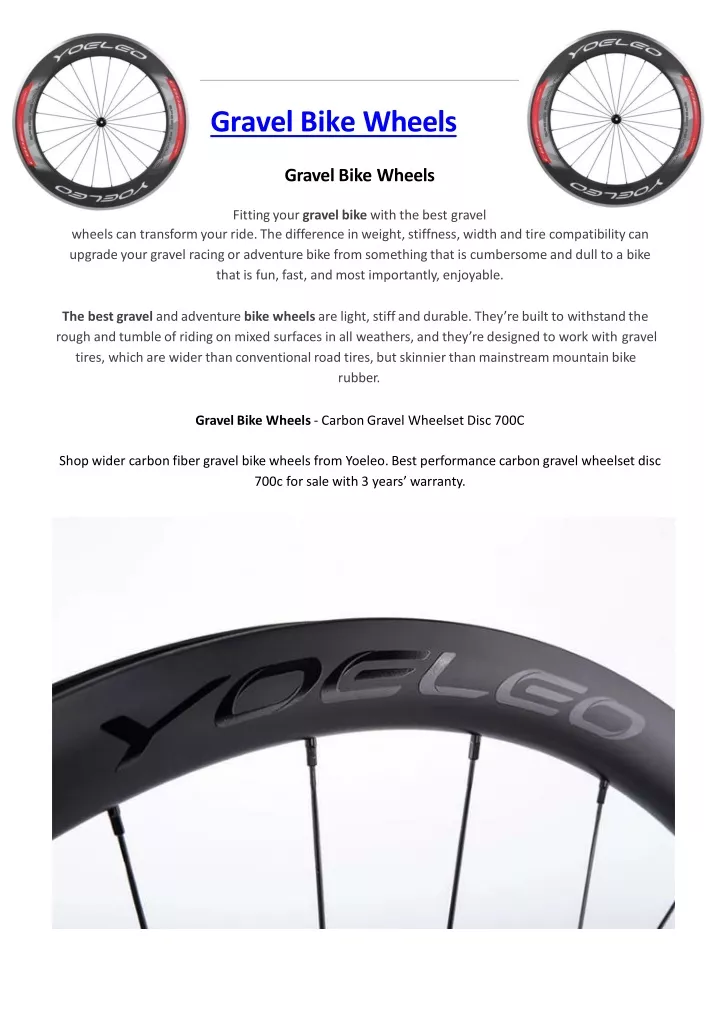 gravel bike wheels