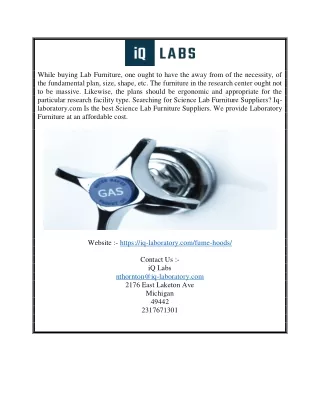 Laboratory Fume Hoods Manufacture | iq-laboratory.com