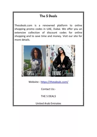 Online Shopping Discounts UAE | Thesdeals.com