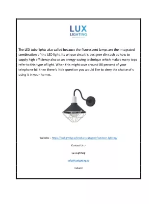 LED Outdoor Lights | Luxlighting.ie