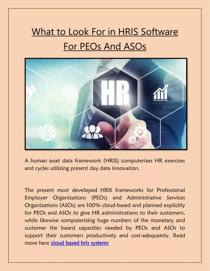 what to look for in hris software for peos
