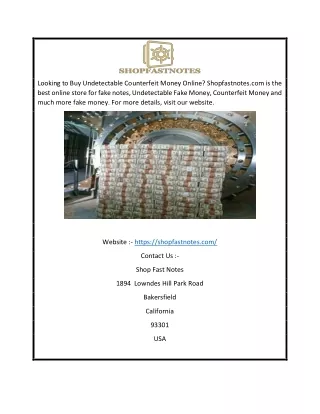 looking to buy undetectable counterfeit money