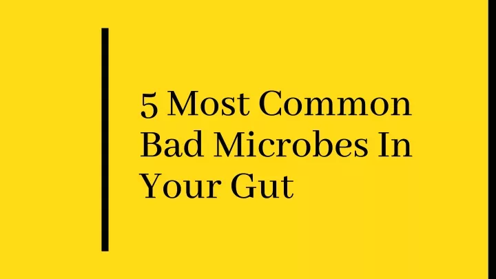 5 most common bad microbes in your gut