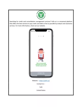 Credit Card Consolidation Management App | Yofii.co
