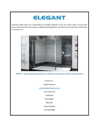 frameless bathe doors are a fashionable