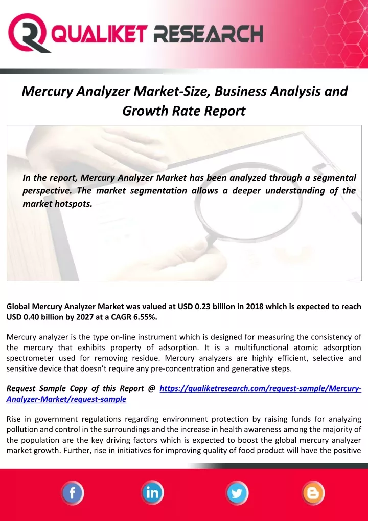 mercury analyzer market size business analysis