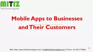 mobile apps to businesses and their customers
