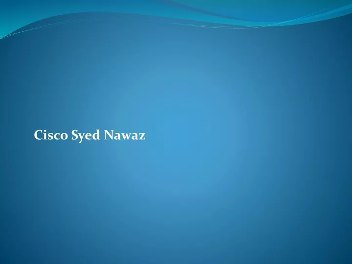 cisco syed nawaz