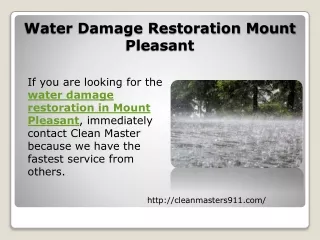 Water Damage Restoration North Charleston