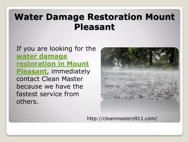 water damage restoration mount pleasant