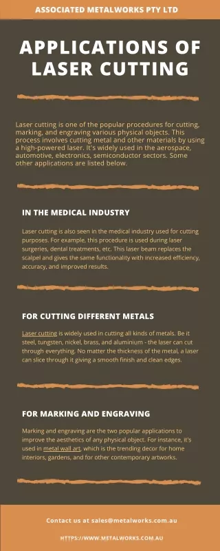 Applications Of Laser Cutting