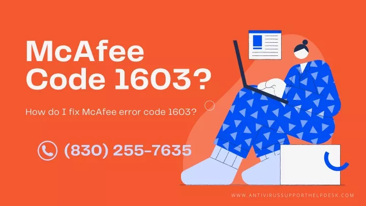 mcafee code 1603