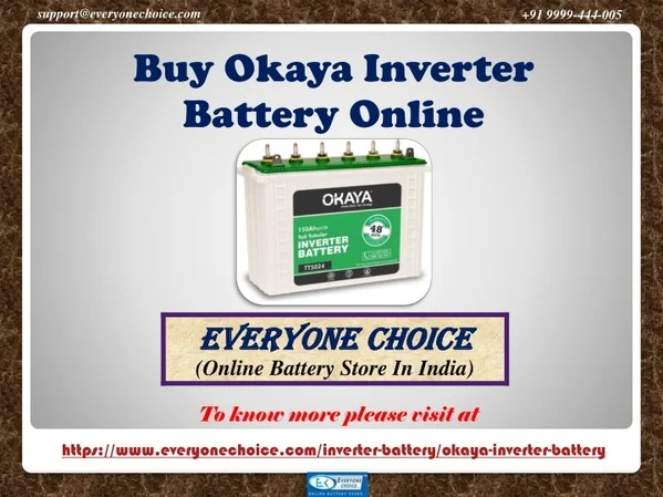 Buy Okaya Inverter Battery Online