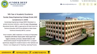 Highly Rated Engineering Colleges in Ghaziabad |  Sunderdeep Group of Institutions