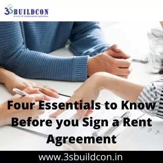 Four Essentials to know before you sign a Rent Agreement