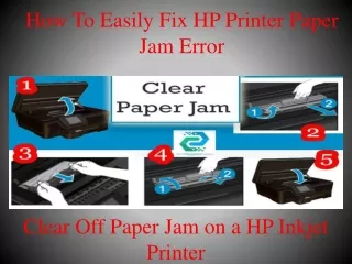 how to easily fix hp printer paper jam error