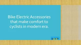 Electric Bicycle Accessories