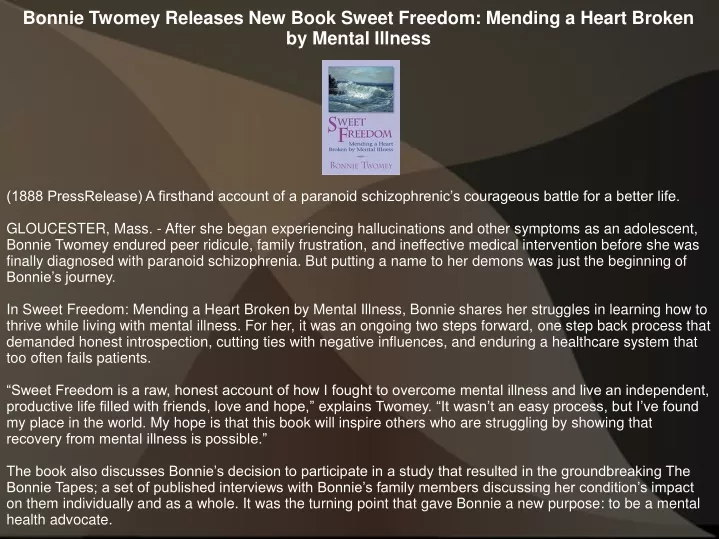 bonnie twomey releases new book sweet freedom