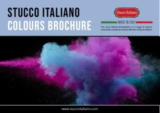 Stucco Italiano Venetian Plaster colours brochure