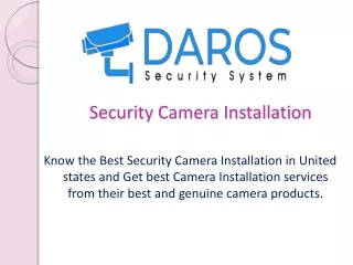 security camera installation