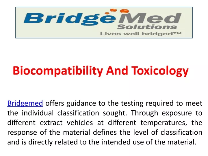 biocompatibility and toxicology