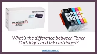 What’s the difference between Toner Cartridges and Ink cartridges?