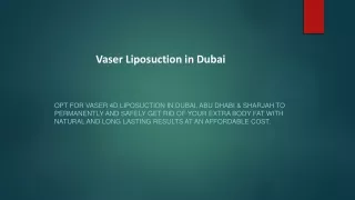vaser liposuction in dubai