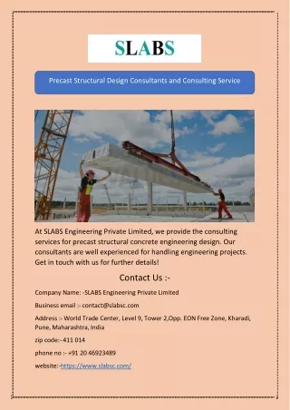 precast structural design consultants