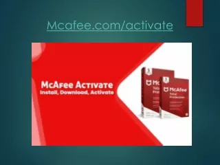 How to activate Mcafee Antiviruse?