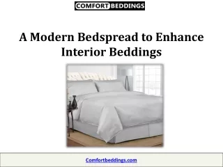 A Modern Bedspread to Enhance Interior Beddings