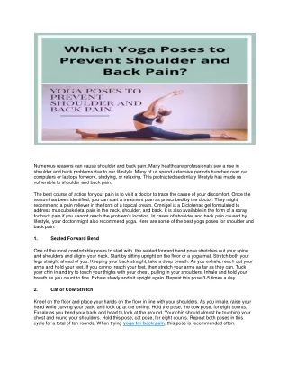 numerous reasons can cause shoulder and back pain