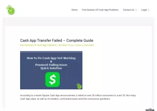 Cash App Transfer Failed - Complete Guide - To Fix This Issue